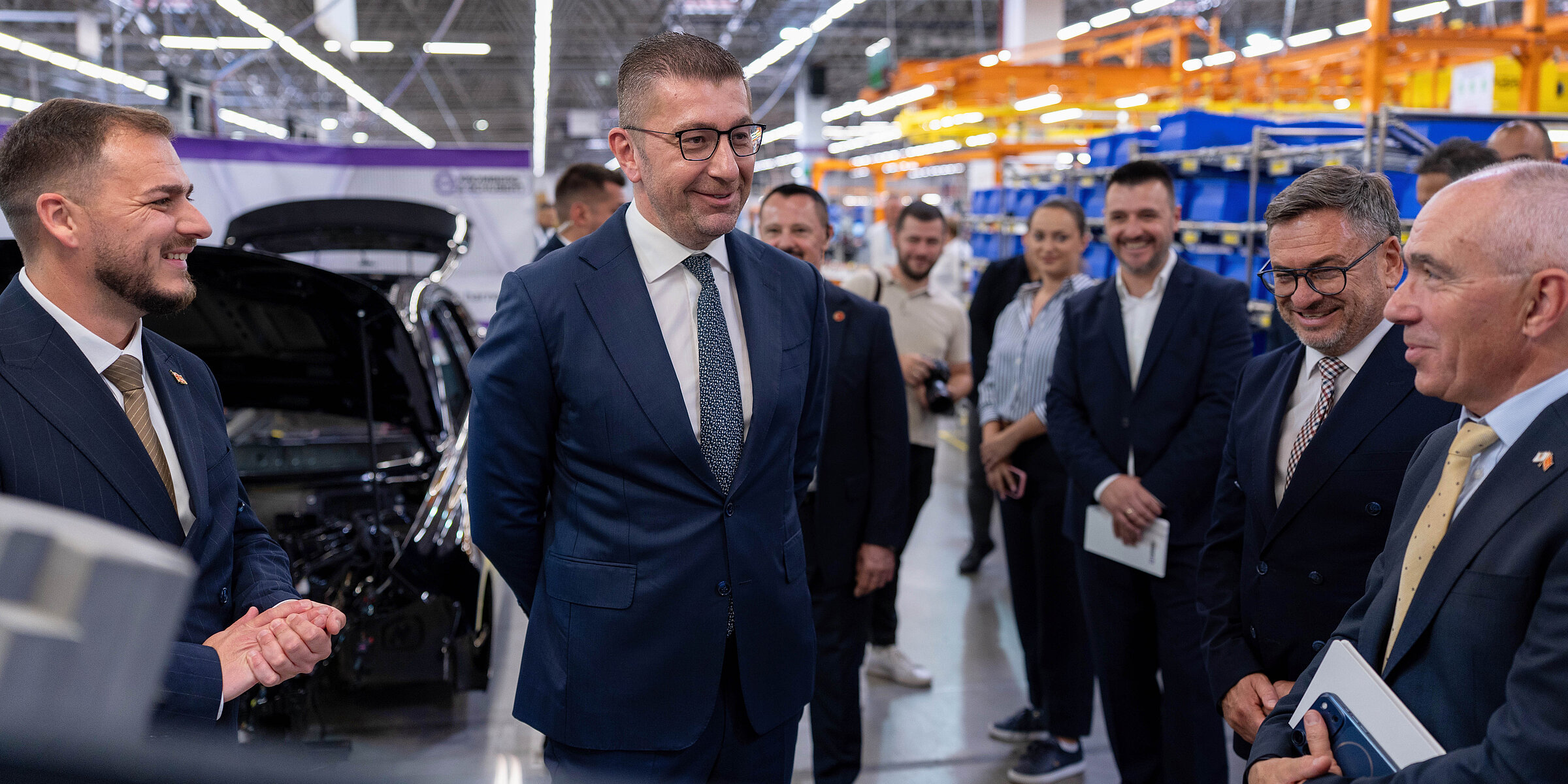 Der mazedonische Ministerpräsident bei seinem Besuch in unserem Werk